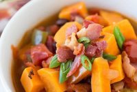 Hearty Sweet Potato Black Bean and Bacon Chili