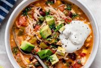 Creamy Slow Cooker Chicken Enchilada Soup