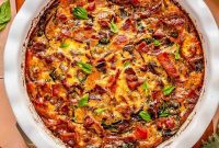 Savory Crustless Bacon, Spinach, and Mushroom Bake