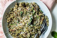 Speedy Spinach Pesto Quinoa Power Bowl