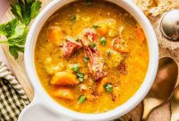 Hearty Slow Cooker Ham and Split Pea Soup