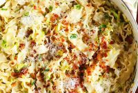 Savory Bacon and Brussels Sprouts Carbonara