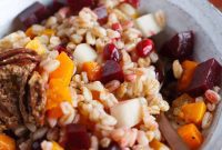 Hearty Winter Farro Salad with Zesty Blood Orange Vinaigrette