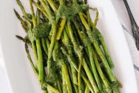 Lemon Kissed Pesto Roasted Asparagus