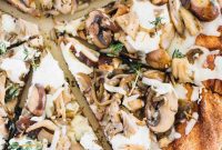 Grilled Pizza with Three Mushrooms and Garden Herbs