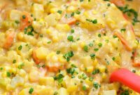 Golden Autumn Pumpkin Corn Chowder