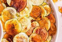 Simple Golden Zucchini Crisps