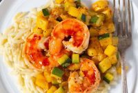 Lemon Garlic Shrimp and Zucchini Orzo