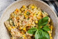 Velvety One-Pot Poblano Corn Orzo