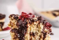 Chocolate Cherry Pancake Bake
