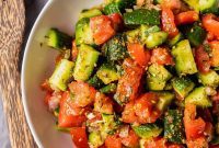 Mediterranean Za’atar Cucumber Tomato Salad