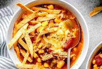 Easy Slow Cooker Chicken Tortilla Soup