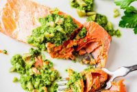 Zesty Green Olive Gremolata Roasted Salmon