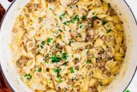 Baked Four Cheese Beef Stuffed Shells