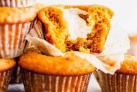 Velvet Pumpkin Cream Cheese Muffins