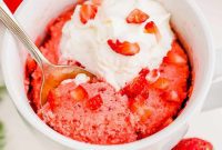 Strawberry Cloud Mug Cake