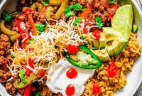 Sizzling Ground Beef Fajitas
