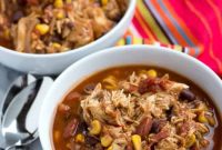 Slow Cooker Fiesta Chicken Chili