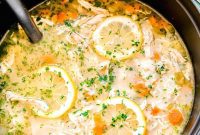 Zesty Lemon Chicken Rice Soup