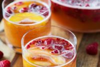 Sun-Kissed Peach Raspberry Prosecco Punch
