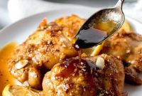 Sticky Honey Garlic Lemon Pepper Chicken Thighs
