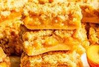 Golden Peach Crumble Squares