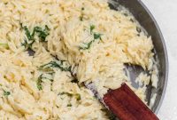 Velvety Spinach Parmesan Orzo