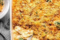 Creamy Chicken Broccoli Rice Bake