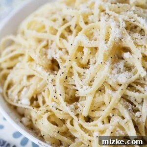 Such an easy pasta dish to whip together! Cacio e Pepe recipe on tablefortwoblog.com