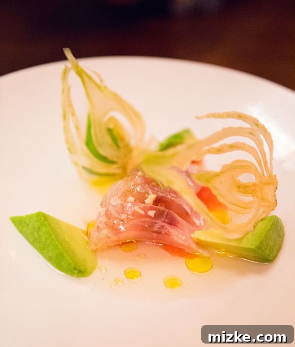 Fresh Greens at Uchiko A vibrant salad or vegetable dish, demonstrating fresh ingredients at Uchiko.