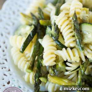 Smoky Grilled Asparagus and Zucchini Pasta 6 A simple grilled asparagus and zucchini pasta for summertime dinners!