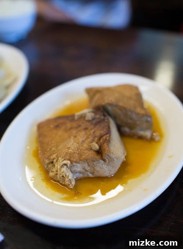 Flavorful Red Braised Tofu in Shenkeng Red Braised Tofu Dish at Shenkeng Restaurant