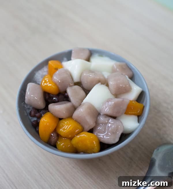 Refreshing Almond Jelly Dessert in Taipei Almond Flavored Jelly Dessert in Taiwan