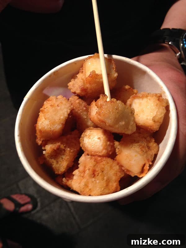 Taipei's Delightful Fried Squid Cubes Savoring Fried Squid Cubes at a Night Market