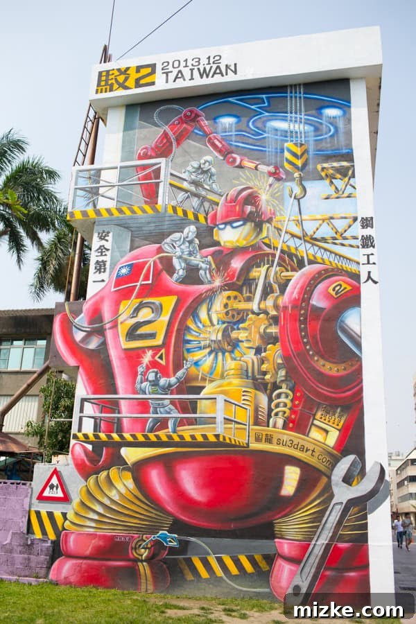 Kaohsiung: Taiwan's Vibrant Southern Hub 19 Another vibrant and unique art installation at Kaohsiung's Pier 2 Arts Center, showcasing urban creativity