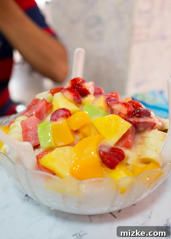 Kaohsiung: Taiwan's Vibrant Southern Hub 20 Massive bowl of Taiwanese shaved ice topped with fresh tropical fruits, a perfect summer dessert in Kaohsiung