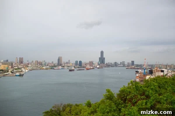 Kaohsiung: Taiwan's Vibrant Southern Hub 23 Breathtaking panoramic view of Kaohsiung city and its harbor from Cijin Island, at dusk