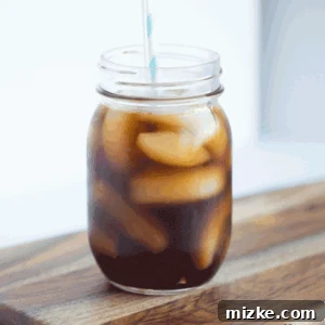 Homemade Cold Brew Coffee ready to be served over ice.
