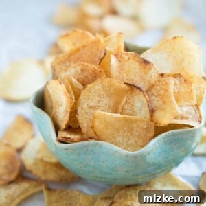 Homemade Taro Chips are easy to make and yield a generous amount for a perfect snack.