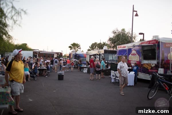 Unforgettable Scottsdale Experiences 54 Food Trucks Lined Up at the Caravan