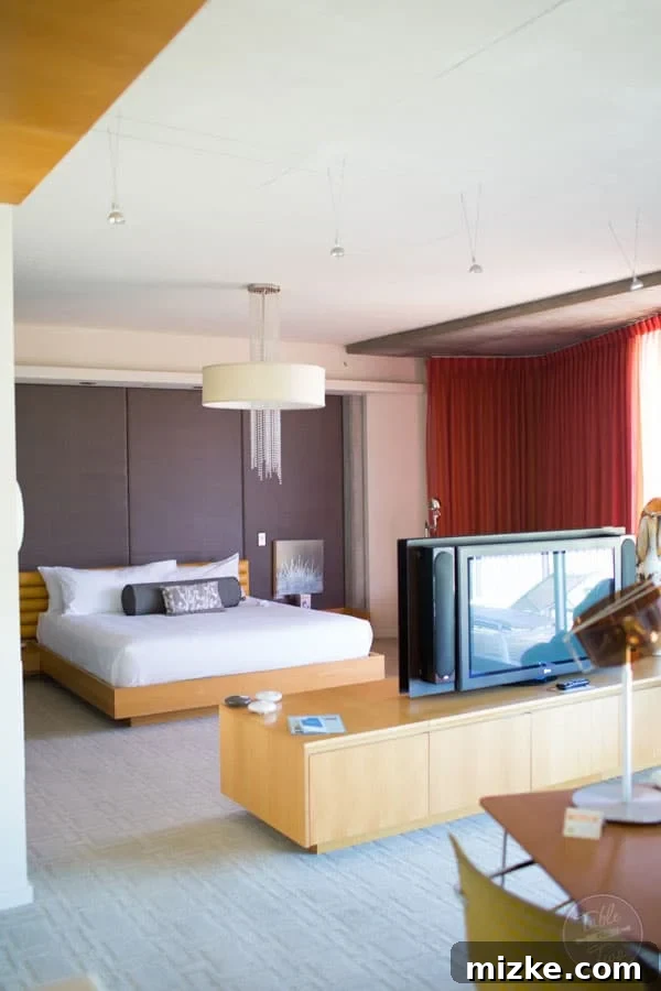 Spacious living area of a Hotel Valley Ho suite with modern decor