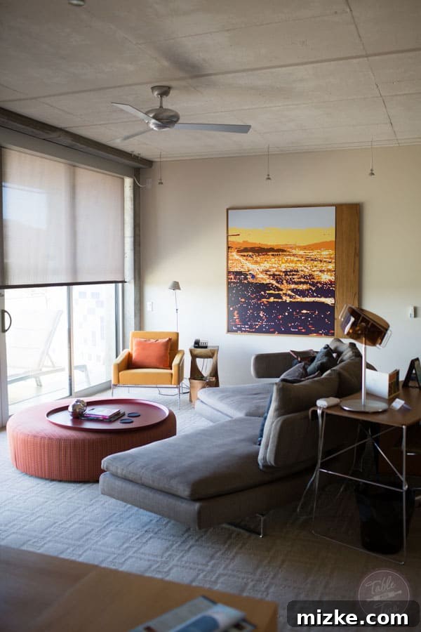 Comfortable and stylish bedroom in a Hotel Valley Ho suite