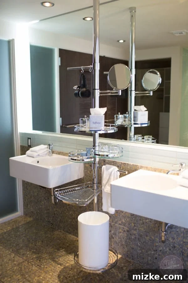 Chic bathroom interior with modern fixtures at Hotel Valley Ho