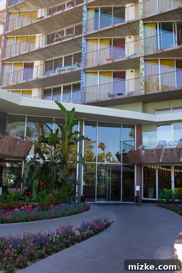 Modern and vibrant interior design elements at Hotel Valley Ho