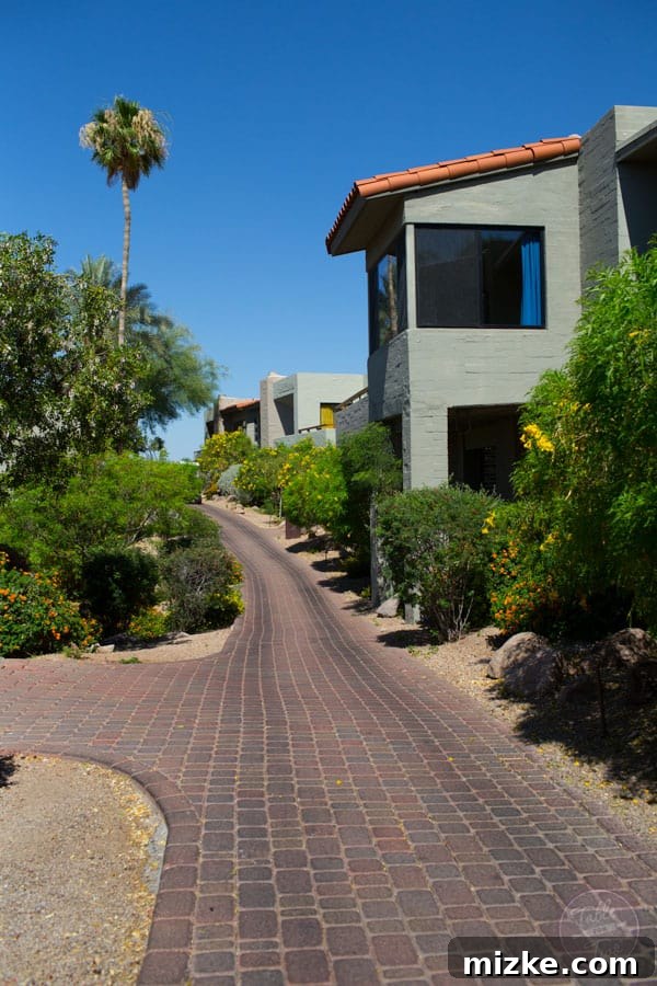 Lush pathways and elegant landscaping at Sanctuary Resort