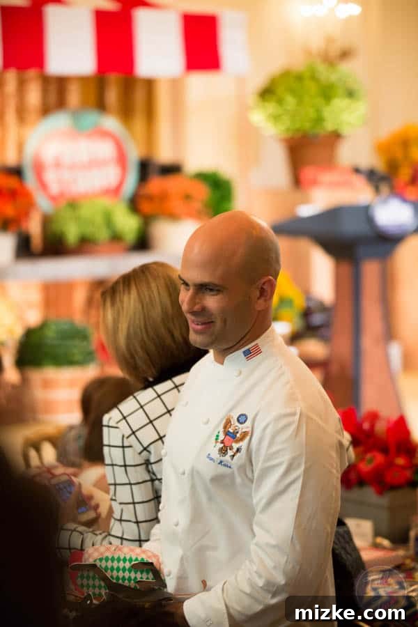2014 White House Junior State Dinner 12 White House Executive Chef Sam Kass making rounds