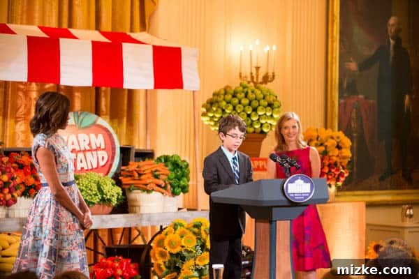 2014 White House Junior State Dinner 16 Braeden Mannering delivering heartfelt speech