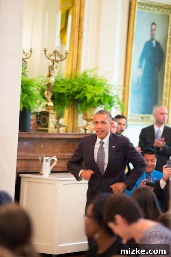 2014 White House Junior State Dinner 20 President Barack Obama joining the Kids' State Dinner