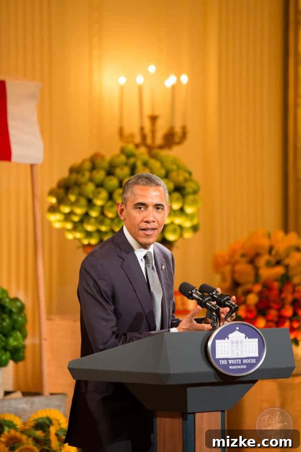 2014 White House Junior State Dinner 23 President Obama addressing the young guests