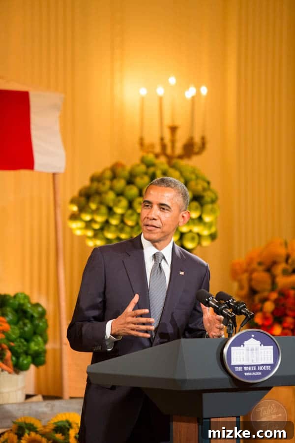 2014 White House Junior State Dinner 27 First Lady Michelle Obama smiling